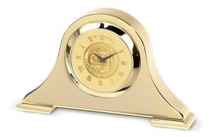 Napoleon Gold Plated Desk Clock w/Presentation Box