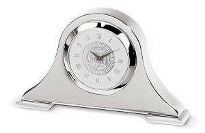 Napoleon Silver Tone Desk Clock